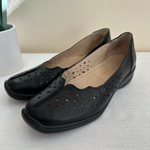 Hotter Zoe Black Soft Leather Wedge Loafers Woman’s EU39 US8 - Picture 4 of 13